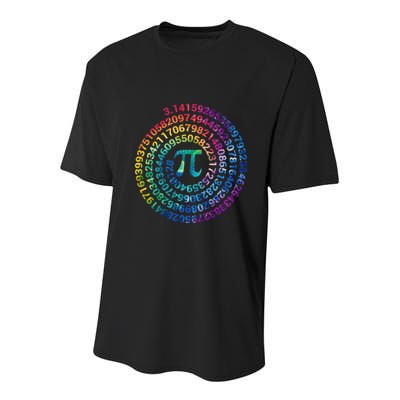 Pi Day For Math Lovers 3 14 Nerdy Symbols Tie Dye Numbers Funny Gift Youth Performance Sprint T-Shirt