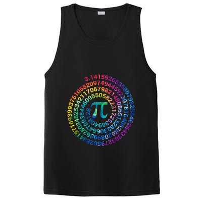 Pi Day For Math Lovers 3 14 Nerdy Symbols Tie Dye Numbers Funny Gift PosiCharge Competitor Tank