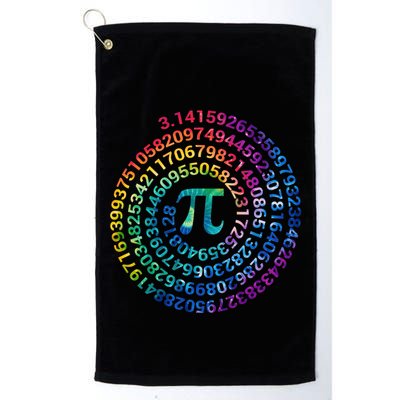 Pi Day For Math Lovers 3 14 Nerdy Symbols Tie Dye Numbers Funny Gift Golf Towel
