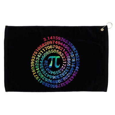 Pi Day For Math Lovers 3 14 Nerdy Symbols Tie Dye Numbers Funny Gift Grommeted Golf Towel