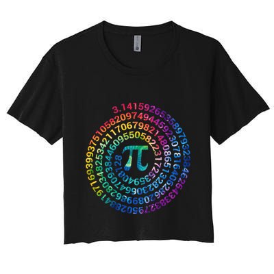 Pi Day For Math Lovers 3 14 Nerdy Symbols Tie Dye Numbers Funny Gift Crop Top
