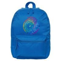 Pi Day For Math Lovers 3 14 Nerdy Symbols Tie Dye Numbers Funny Gift 16 in Basic Backpack