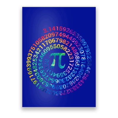 Pi Day For Math Lovers 3 14 Nerdy Symbols Tie Dye Numbers Funny Gift Poster