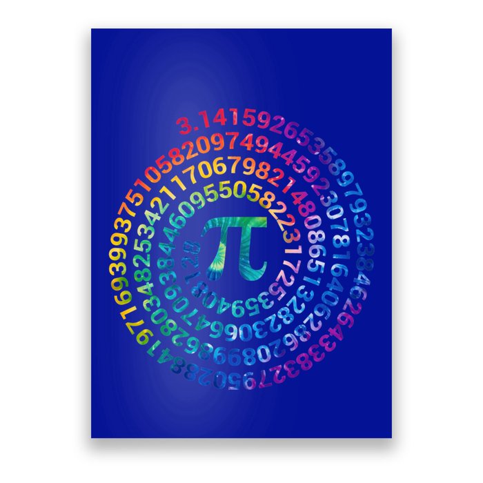 Pi Day For Math Lovers 3 14 Nerdy Symbols Tie Dye Numbers Funny Gift Poster