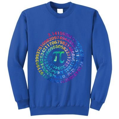 Pi Day For Math Lovers 3 14 Nerdy Symbols Tie Dye Numbers Funny Gift Tall Sweatshirt