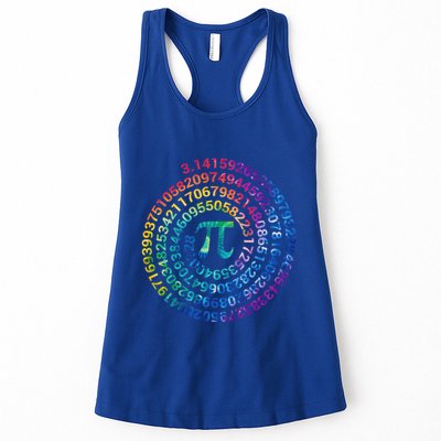 Pi Day For Math Lovers 3 14 Nerdy Symbols Tie Dye Numbers Funny Gift Womens Tank Top