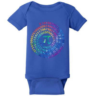 Pi Day For Math Lovers 3 14 Nerdy Symbols Tie Dye Numbers Funny Gift Baby Bodysuit