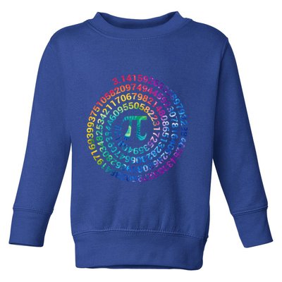 Pi Day For Math Lovers 3 14 Nerdy Symbols Tie Dye Numbers Funny Gift Toddler Sweatshirt