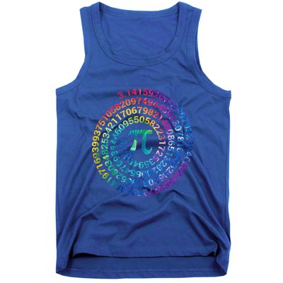 Pi Day For Math Lovers 3 14 Nerdy Symbols Tie Dye Numbers Funny Gift Tank Top