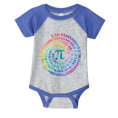 Pi Day For Math Lovers 3 14 Nerdy Symbols Tie Dye Numbers Funny Gift Infant Baby Jersey Bodysuit