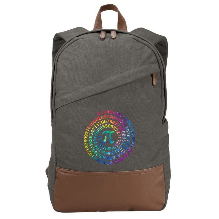 Pi Day For Math Lovers 3 14 Nerdy Symbols Tie Dye Numbers Funny Gift Cotton Canvas Backpack