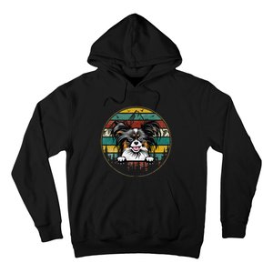 Papillion Dog Father's Day Christmas For Dog Dad Mom Hoodie