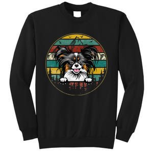 Papillion Dog Father's Day Christmas For Dog Dad Mom Sweatshirt