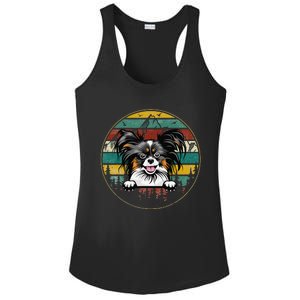 Papillion Dog Father's Day Christmas For Dog Dad Mom Ladies PosiCharge Competitor Racerback Tank