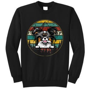 Papillion Dog Father's Day Christmas For Dog Dad Mom Tall Sweatshirt