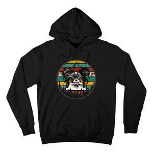 Papillion Dog Father's Day Christmas For Dog Dad Mom Tall Hoodie