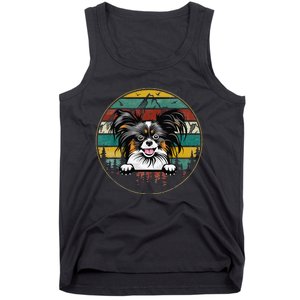 Papillion Dog Father's Day Christmas For Dog Dad Mom Tank Top