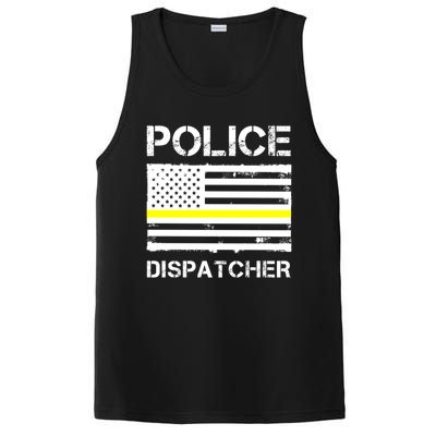 Police Dispatcher First Responder Thin Yellow Line Us Flag Gift PosiCharge Competitor Tank