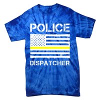 Police Dispatcher First Responder Thin Yellow Line Us Flag Gift Tie-Dye T-Shirt