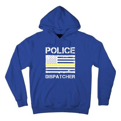 Police Dispatcher First Responder Thin Yellow Line Us Flag Gift Tall Hoodie