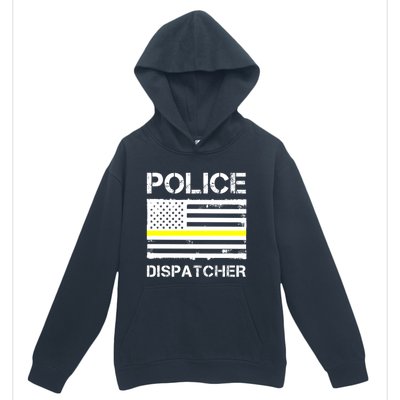 Police Dispatcher First Responder Thin Yellow Line Us Flag Gift Urban Pullover Hoodie