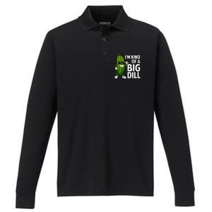 Pickle Design For Big Dill Pickle Lover Performance Long Sleeve Polo