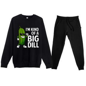 Pickle Design For Big Dill Pickle Lover Premium Crewneck Sweatsuit Set