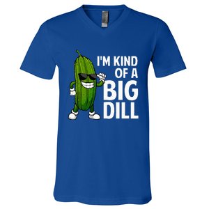 Pickle Design For Big Dill Pickle Lover V-Neck T-Shirt