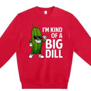 Pickle Design For Big Dill Pickle Lover Premium Crewneck Sweatshirt