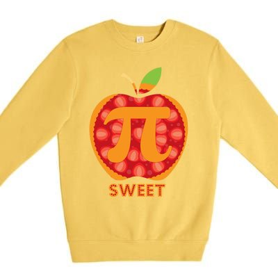 Pi Day Funny Apple Pie Humor Math Teacher Student Gift Premium Crewneck Sweatshirt