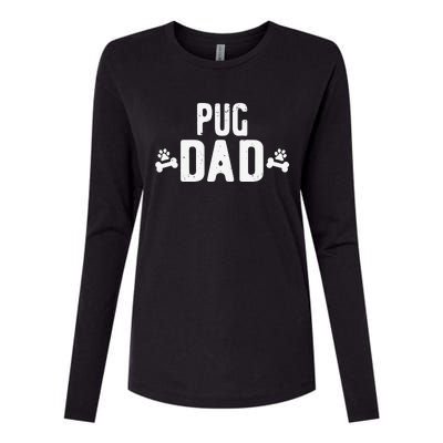 Pug Dad Funny Pug Lover Gift Outfit For Pug Daddy Womens Cotton Relaxed Long Sleeve T-Shirt