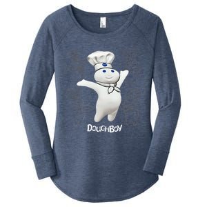 Pillsbury Doughboy Funny Design The Dough Baking Costume Women's Perfect Tri Tunic Long Sleeve Shirt