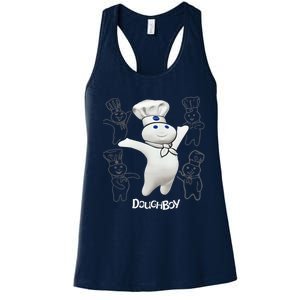 Pillsbury Doughboy Funny Design The Dough Baking Costume Women's Racerback Tank