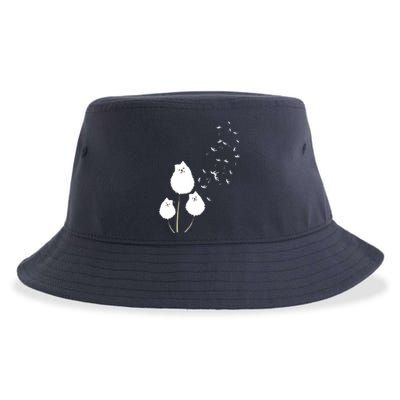 Pomeranian Dandelion Flower Tee Pomeranian Costume Gifts Sustainable Bucket Hat