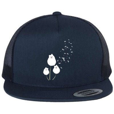 Pomeranian Dandelion Flower Tee Pomeranian Costume Gifts Flatbill Hat