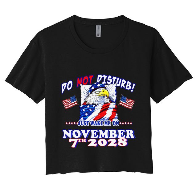 Pro Democracy Fourth July 4th Sarcastic Election Eagle 2028 Crop Top