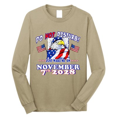Pro Democracy Fourth July 4th Sarcastic Election Eagle 2028 Long Sleeve Shirt