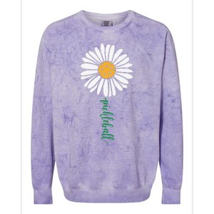 Pickleball Daisy Flower Colorblast Crewneck Sweatshirt