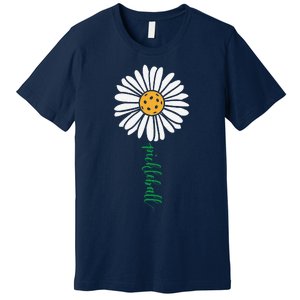 Pickleball Daisy Flower Premium T-Shirt