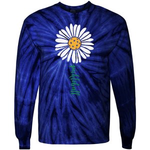 Pickleball Daisy Flower Tie-Dye Long Sleeve Shirt