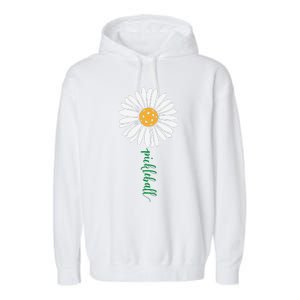 Pickleball Daisy Flower Garment-Dyed Fleece Hoodie