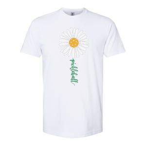 Pickleball Daisy Flower Softstyle CVC T-Shirt