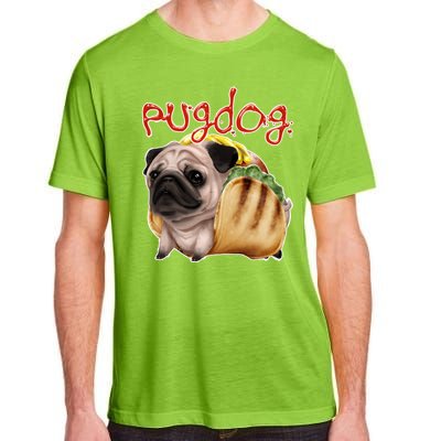 Pug Dog Funny Food Adult ChromaSoft Performance T-Shirt