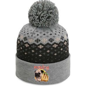 Pug Dog Funny Food The Baniff Cuffed Pom Beanie