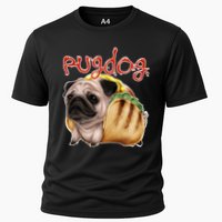 Pug Dog Funny Food Cooling Performance Crew T-Shirt