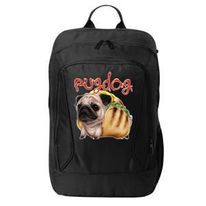 Pug Dog Funny Food City Backpack