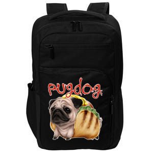 Pug Dog Funny Food Impact Tech Backpack