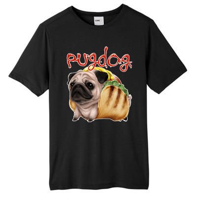 Pug Dog Funny Food Tall Fusion ChromaSoft Performance T-Shirt