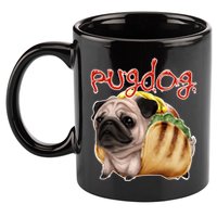 Pug Dog Funny Food 11oz C Handle Ceramic Mug