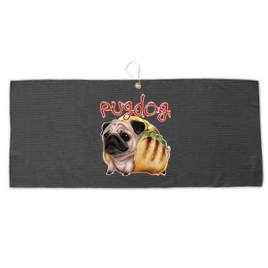 Pug Dog Funny Food Large Microfiber Waffle Golf Towel